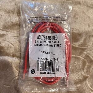 Belkin Red CAT5e Network Cable Brand New in package